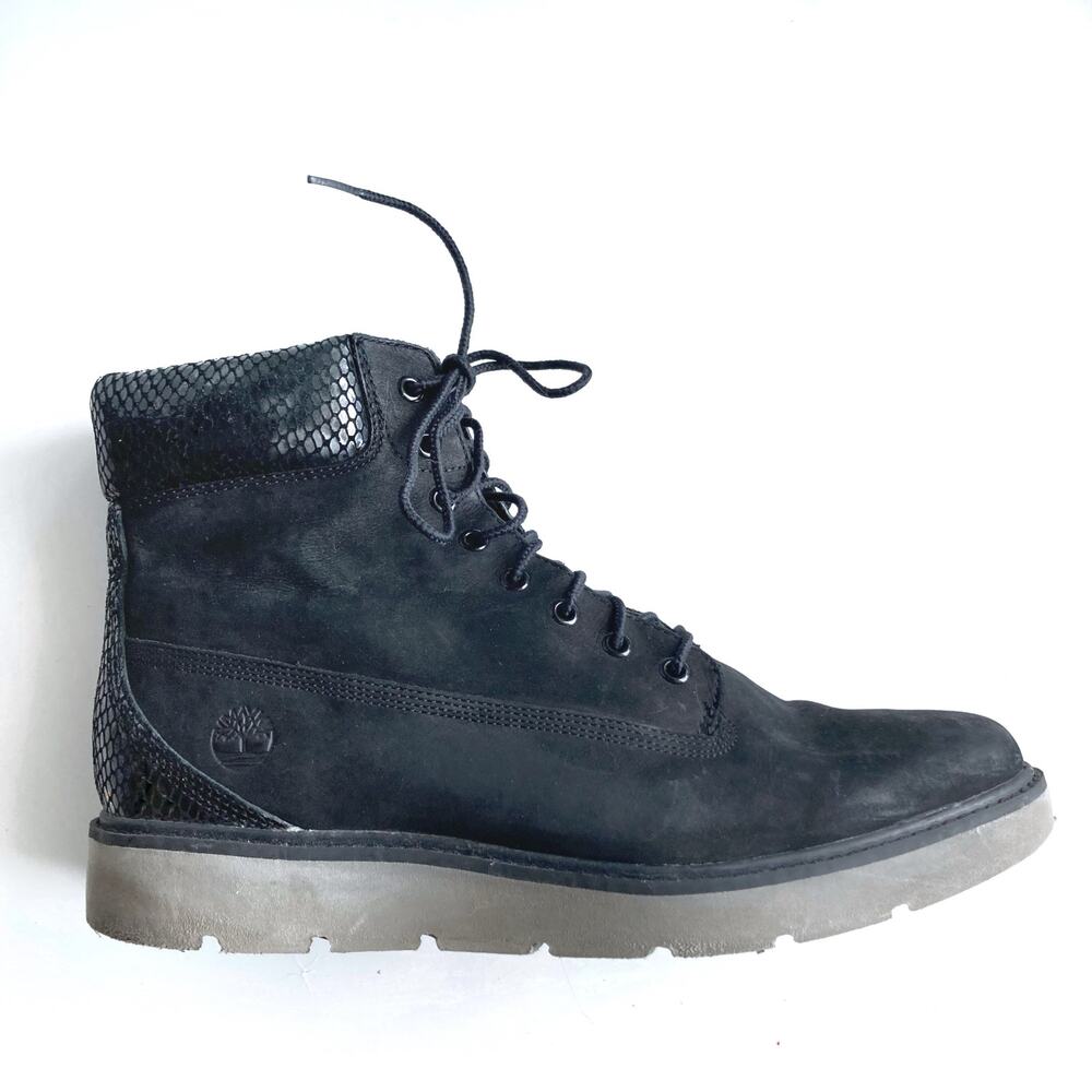 Timberland Sensorflex Charcoal Suede Waterproof Lace-Up Boots, Snakeskin Detail - Picture 2 of 16